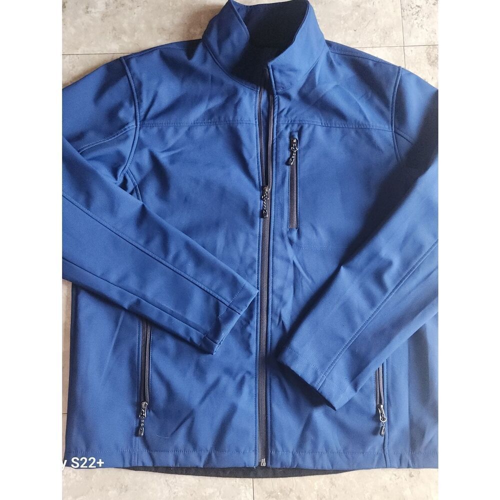O36 Swiss Tech Men's Royal Blue Windbreaker w Zip Closure & Three Front Pockets